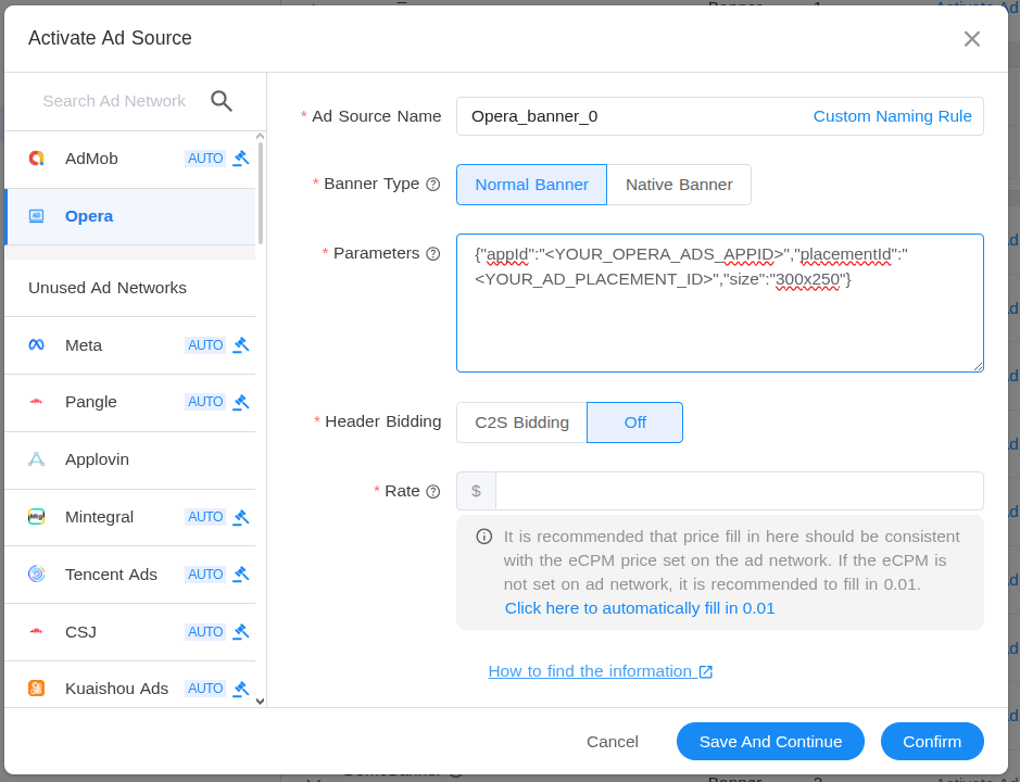 Add Opera Network