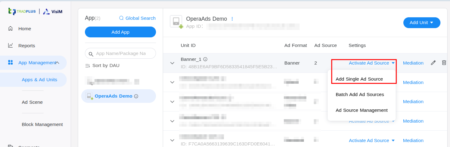 Add Ad Source