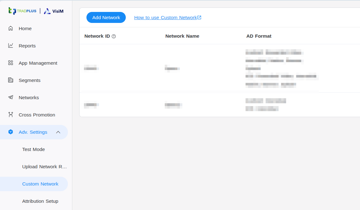 Add custom network
