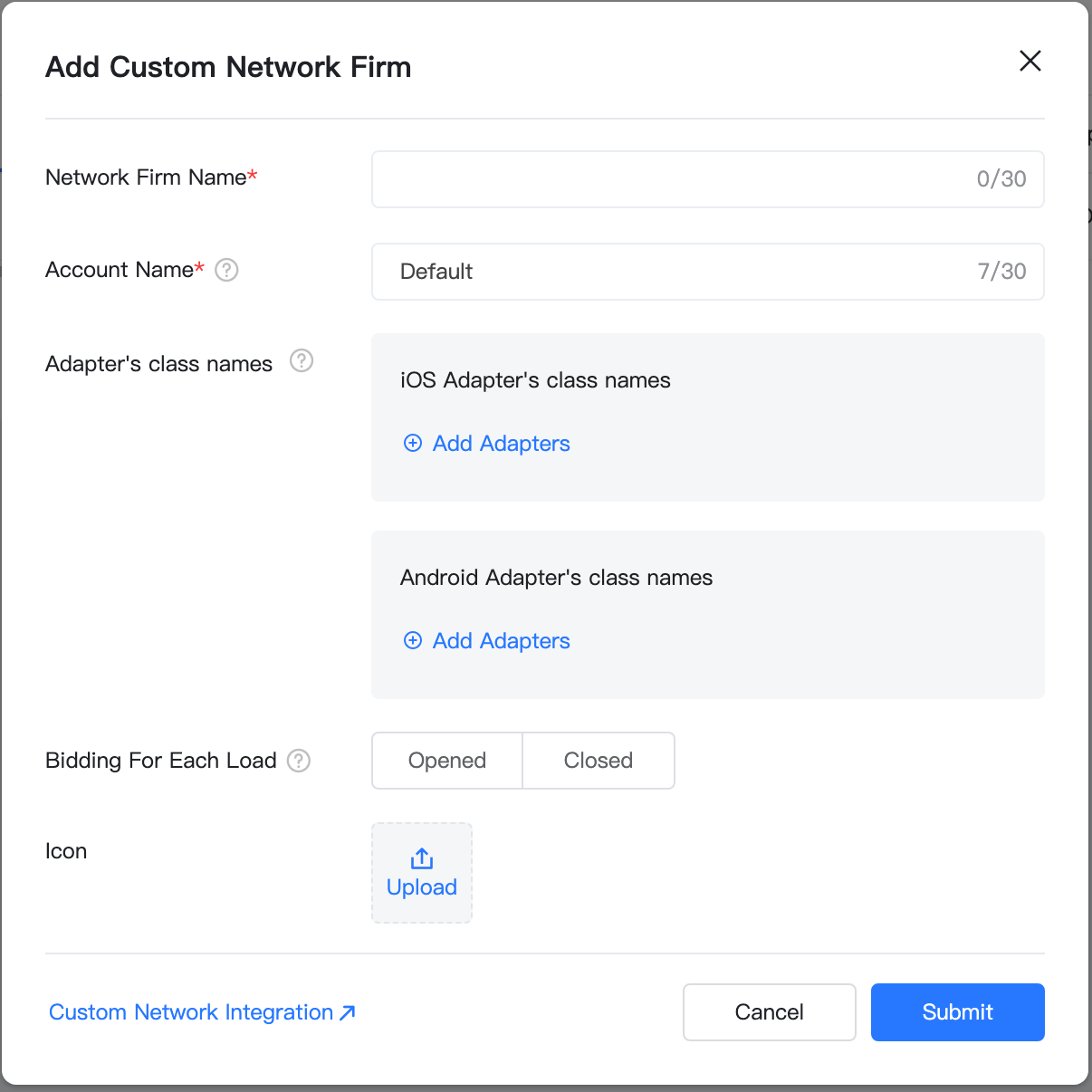 Add custom network